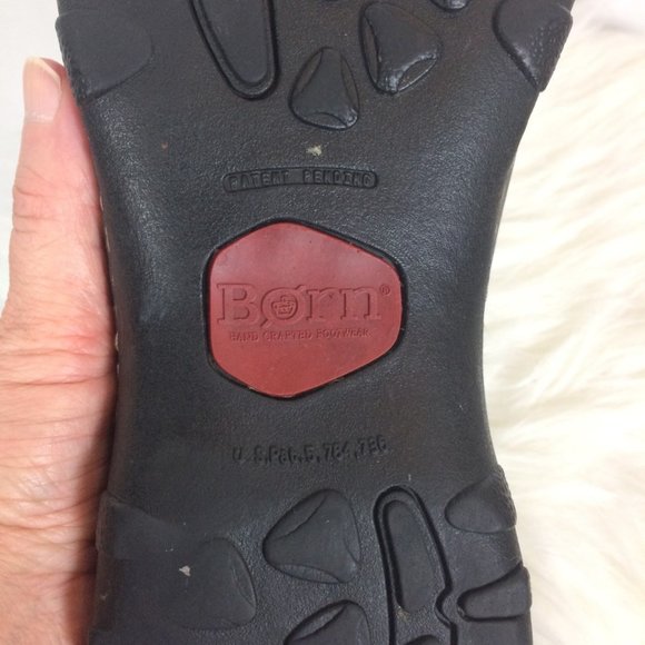 Born Mens Oxford Shoes Black Leather Square Toe Low Top Lace Up 10M - Picture 9 of 10